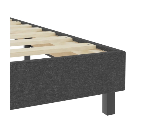 vidaXL Estructura de cama Box Spring tela gris 90x200 cm