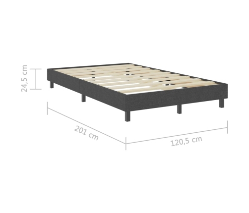 Estructura de cama box spring tela gris 120x200 cm