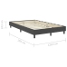 Estructura de cama box spring tela gris 120x200 cm