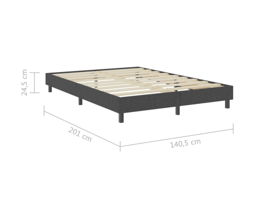 Estructura de cama Box Spring tela gris 140x200 cm