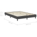 Estructura de cama Box Spring tela gris 140x200 cm