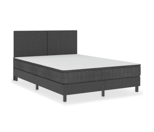 Estructura de cama Box Spring tela gris 160x200 cm