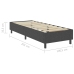 vidaXL Estructura de cama Box Spring tela gris 100x200 cm