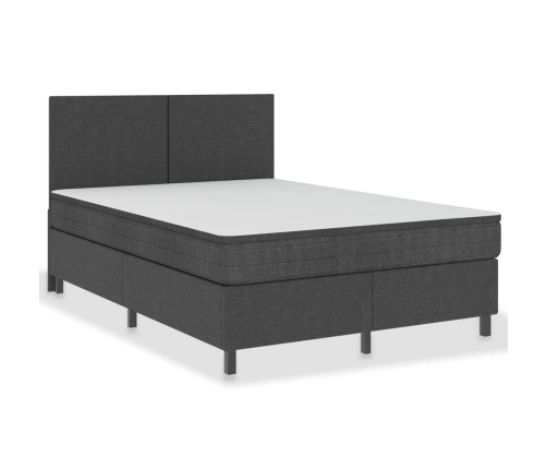 Estructura de cama Box Spring tela gris 140x200 cm