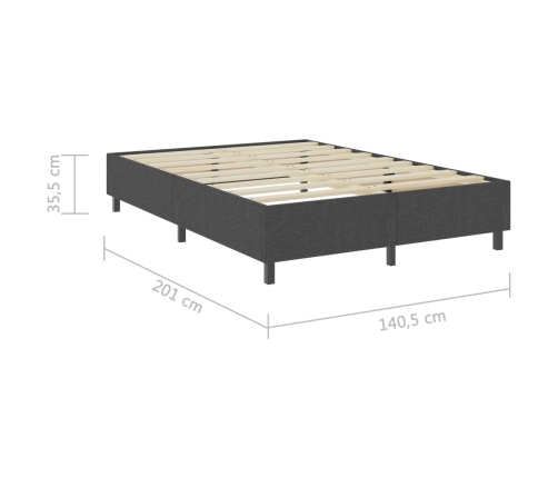 Estructura de cama Box Spring tela gris 140x200 cm