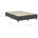 Estructura de cama Box Spring tela gris 140x200 cm