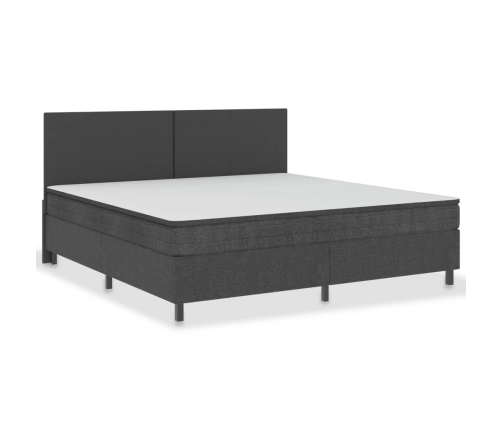 Estructura de cama Box Spring sin colchón tela gris 200x200 cm