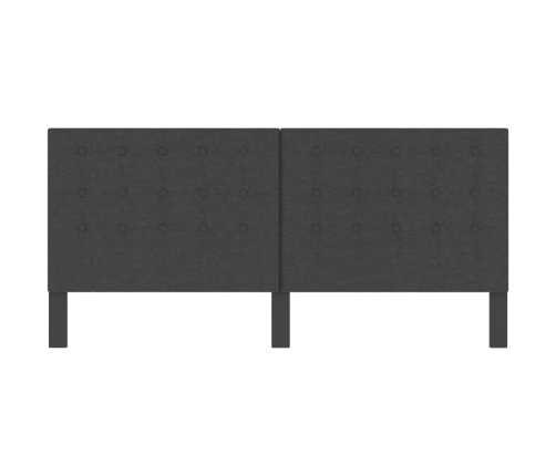 vidaXL Cabecero copetudo de tela gris oscuro 200x200 cm