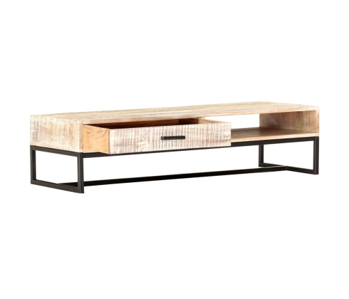 vidaXL Mesa de centro de madera maciza de acacia 117x50x30 cm