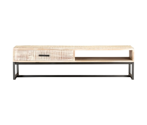 Mesa de centro de madera maciza de acacia 117x50x30 cm