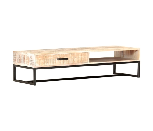 vidaXL Mesa de centro de madera maciza de acacia 117x50x30 cm