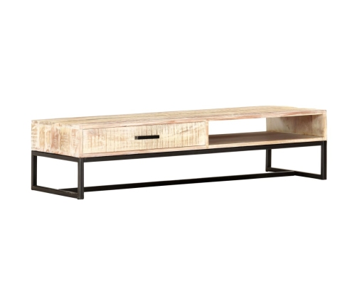 Mesa de centro de madera maciza de acacia 117x50x30 cm