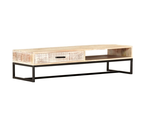 Mesa de centro de madera maciza de acacia 117x50x30 cm