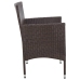 Set muebles de jardín 4 piezas y cojines ratán sintético marrón