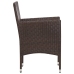 Set muebles de jardín 4 piezas y cojines ratán sintético marrón