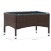 Set muebles de jardín 4 piezas y cojines ratán sintético marrón