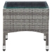 Set de muebles de jardín 4 pzas y cojines ratán sintético gris