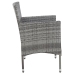 Set de muebles de jardín 4 pzas y cojines ratán sintético gris