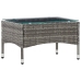 Set de muebles de jardín 4 pzas y cojines ratán sintético gris