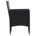 Set de muebles de jardín 4 pzas y cojines ratán sintético negro