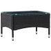 Set de muebles de jardín 4 pzas y cojines ratán sintético negro
