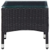 Set de muebles de jardín 4 pzas y cojines ratán sintético negro