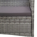 Set de muebles de jardín 4 pzas y cojines ratán sintético gris