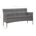 Set de muebles de jardín 4 pzas y cojines ratán sintético gris
