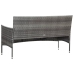 Set de muebles de jardín 4 pzas y cojines ratán sintético gris