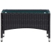 Set de muebles de jardín 4 pzas y cojines ratán sintético negro