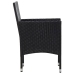 Set de muebles de jardín 4 pzas y cojines ratán sintético negro