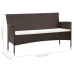 Set muebles de jardín 5 piezas y cojines ratán sintético marrón