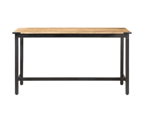 Mesa de comedor de madera maciza de mango rugosa 140x70x76 cm