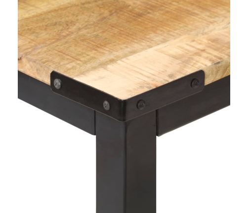 Mesa de comedor de madera maciza de mango rugosa 140x70x76 cm