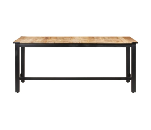 Mesa de comedor de madera maciza de mango rugosa 180x90x76 cm