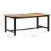 Mesa de comedor de madera maciza de mango rugosa 180x90x76 cm