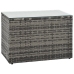 Set de muebles de jardín 5 pzas y cojines ratán sintético gris