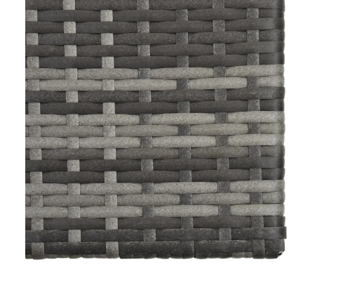 Set de muebles de jardín 5 pzas y cojines ratán sintético gris
