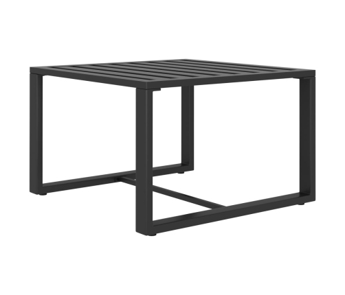 Set muebles de jardín 6 pzas y cojines aluminio gris antracita