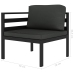 Set muebles de jardín 6 pzas y cojines aluminio gris antracita