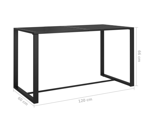 Set muebles de jardín 6 pzas y cojines aluminio gris antracita