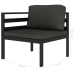Set muebles de jardín 6 pzas y cojines aluminio gris antracita