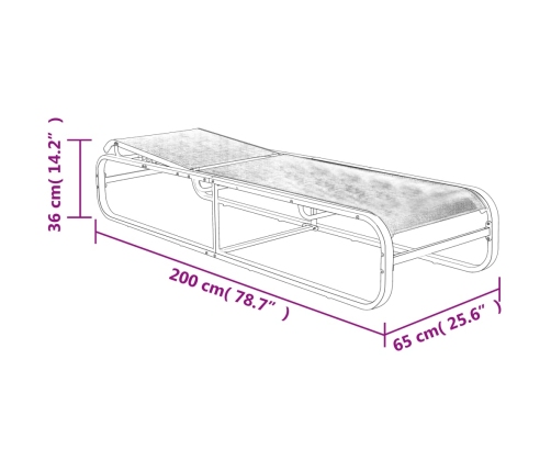 Tumbonas con mesa 2 unidades textilene y aluminio