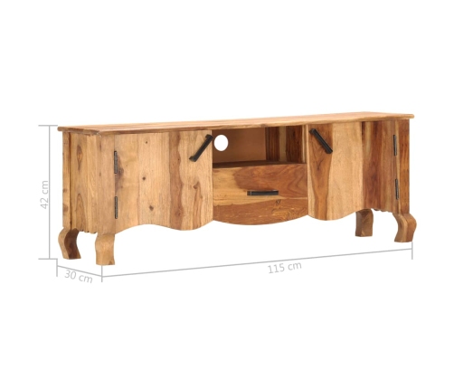 Mueble para TV de madera maciza de sheesham 115x30x42 cm