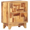 Mesita de noche madera maciza 40x30x50 cm