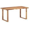 vidaXL Mesa de comedor de madera maciza de sheesham 160x80x76 cm