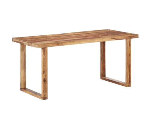 vidaXL Mesa de comedor de madera maciza de sheesham 160x80x76 cm