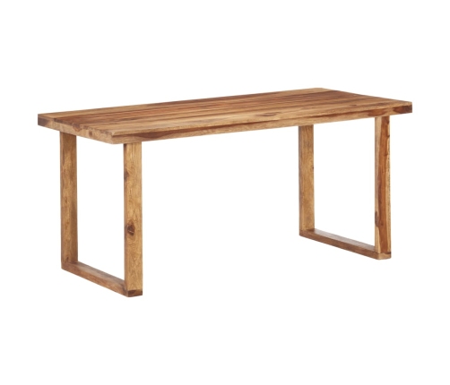 vidaXL Mesa de comedor de madera maciza de sheesham 160x80x76 cm