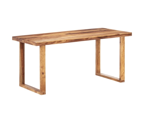 vidaXL Mesa de comedor de madera maciza de sheesham 160x80x76 cm