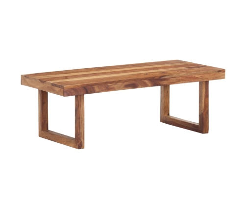 Mesa de centro de madera maciza de sheesham 100x50x35 cm